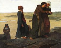 evariste vital luminais The Widow or Teh Fisherman's Family oil painting image